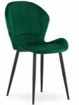 ARTOOL Konyha/nappali szék, Artool, Terni, bársony, fém, zöld, 50x62x86 cm (ART-3555_1)