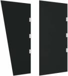 vidaXL 2 db fekete edzett üveg ajtó előtető oldalpanel (3095484)