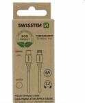SWISSTEN Data kábel Textile USB-C / Lightning 1.2 m, fehér (71505301ECO)