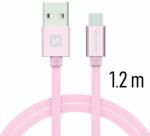 SWISSTEN Adatkábel Swissten textil USB-C konnektorral gyorstöltéssel, Rose Gold (71521205)