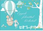Best4Baby Hőlégballonos nyuszis poszter, fával, egyedi felirattal - 300 cm (PO--07)