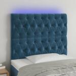 vidaXL sötétkék bársony LED-es fejtámla 100x7x118/128 cm (3122806)