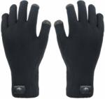 Sealskinz Waterproof All Weather Ultra Grip Knitted Glove Black XL Kesztyű kerékpározáshoz