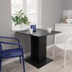 vidaXL fekete forgácslap étkezőasztal 80 x 80 x 75 cm (800253)
