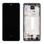 Samsung A525F Galaxy A52 4G, A526B/DS Galaxy A52 5G LCD Kijelző+Érintőüveg+Előlap Keret, Fehér, Awesome White (GH82-25524D, GH82-25754D, GH82-25526D, GH82-25602D) Gyári, Service Pack