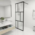 vidaXL fekete zuhanyfal edzett üveggel 80 x 195 cm (149152) - pepita