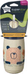 Tommee Tippee itatópohár - Superstar Insulated Straw Cup szívószálas hőtartó 266ml 12hó drapp - babymax