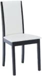 TEMPO KONDELA Scaun, wenge/negru/piele eco alb, VENIS NEW