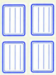  Füzetcímke, kék szegélyes, vonalas, 38x50 mm, 20 db, APLI (COLCA10195)
