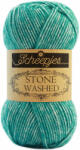 Scheepjes Stone Washed 815 Green Agate - türkiz keverék fonal