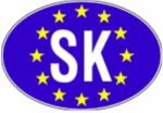  Autocolant SK Slovacia - EU