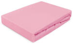  Világos rózsaszín pamut jersey gumis lepedő 160x200 cm
