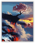 Számfestő Cseresznyefa a sziklán - számfestő készlet (crea1158)