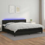 vidaXL fehér műbőr rugós ágy matraccal és LED-del 200x200 cm (3134243) - balena
