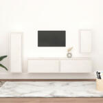 vidaXL 4 darab fehér tömör fenyőfa TV-szekrény (3100230)