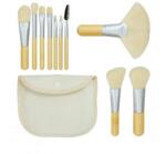 Tools For Beauty Set pensule pentru machiaj Bamboo White 10 buc + geantă - Tools For Beauty