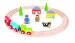 Bigjigs Toys Set Primul meu tren, 20 piese, 44 cm, 3 - 8 ani (BJT010) Trenulet