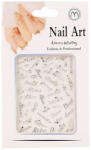 Nail Art Nail-Art köröm matrica - ezüst (194411_YM226E)