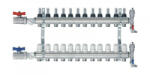 LEDNET Fűtési osztó-gyűjtő 12 körös áramlásmérős fűtési elosztó padlófűtés számára (OSZTO_GYUJTO_12KOR_ARAMLASMERO)