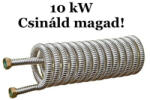 GRAVIKOL Hőcserélő 10 kW Csináld magad! DN12 inox bordás csőből, 1/2" csatlakozóval házilag elkészíthető rozsdamentes 0, 5 m2 hasznos felület (HOCSERELO_HCS10KWINOXDN12_CST)