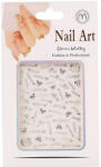 Nail Art Nail-Art köröm matrica - ezüst (194411_YM230E)