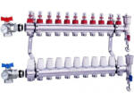 LEDNET Fűtési osztó-gyűjtő 11 körös áramlásmérős fűtési elosztó padlófűtés számára (OSZTO_GYUJTO_11KOR_ARAMLASMERO)