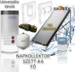 Napcsap 4-6 fő részére síkkollektoros szett: 3 db síkkollektor, 300 literes 1 hőcserélős bojler, szivattyú állomás vezérléssel, tágulási tartály (COR_SZETT_3SIK_300L_1HCS-46PR_NAPKOLLEKT)