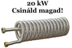 GRAVIKOL Hőcserélő 20 kW Csináld magad! DN16 inox gégecsőből, 3/4" csatlakozóval bojlerbe házilag elkészíthető bordáscső. 1, 1 m2 hasznos felület (HOCSERELO-20KWINOXDN16_CST)