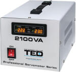 TED Electric Stabilizator de tensiune cu 2 prize si servomotor TED 000132, 2100 VA, 1200 W (TED000132)
