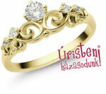 Úristen, házasodunk! E902SC - CIRKÓNIA köves sárga arany Eljegyzési Gyűrű