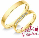 Úristen, házasodunk! 3sl7b Klasszikus Karikagyűrű Gyémánt Kövekkel