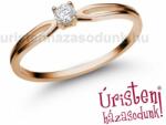 Úristen, házasodunk! E8RC - CIRKÓNIA köves rozé arany Eljegyzési Gyűrű
