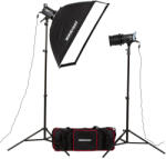 Godox LA200Bi Dupla LED Lámpa Szett - softbox - spot szűkítő - hordtáskában