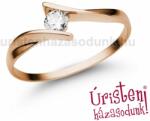 Úristen, házasodunk! E333RC - CIRKÓNIA köves rozé arany Eljegyzési Gyűrű
