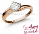 Úristen, házasodunk! E19RC - CIRKÓNIA köves rozé arany Eljegyzési Gyűrű