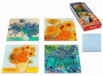 Hanipol Carmani Üveg poháralátét 4db-os szett, 10, 5x10, 5cm, Van Gogh vegyes (virágok)