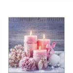 Ambiente Romantic Candles papírszalvéta 25x25cm, 20db-os
