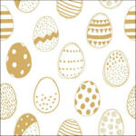 Ambiente Easter Eggs All Over Gold papírszalvéta 33x33cm, 20db-os - perfectodekor