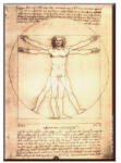 Fridolin Hűtőmágnes 8x5, 4x0, 3cm, Leonardo Da Vinci: Vitruvius tanulmány