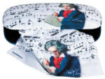 Fridolin Szemüvegtok textilbevonatú törlőkendővel, 16x4x6, 5cm, Beethoven