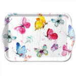 Ambiente Butterfly Collection White műanyag kistálca 13x21cm