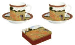 Easy Life Porcelán eszpresszócsésze+alj 2 személyes, 75ml, dobozban, Monet: Pipacsmező