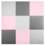 RicoKids Puzzle cu burete 180x180cm (9buc) #grey-pink (7498)