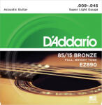 D'Addario EZ890 Bronze Super Light 9-45 akusztikus gitárhúr - gitarcentrum