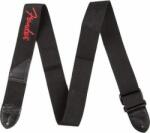 Fender Black Poly Strap Red Fender Logo gitárpánt - gitarcentrum