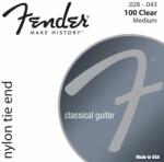 Fender 100 Clear/Silver, Medium nylon gitárhúr, 028-043