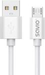 SAVIO Cablu Date/Incarcare Savio USB-A Micro USB 3m Alb (5901986047483)