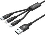Unitek Cablu Date/Incarcare UNITEK USB USB-C Micro USB-B Lightning 1.2m Negru (4894160036889)