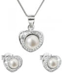 Evolution Group Set de argint de lux cu perle reale Pavona 29025.1 (cercei, lanț, pandantiv)