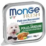 Monge Fresh hrană umedă pentru câini sub formă de pate, cu pui și legume 100 g